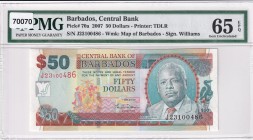 Barbados, 50 Dollars, 2007, UNC, p70a
PMG 65 EPQ
Estimate: USD 120-240