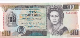 Belize, 10 Dollars, 1990, UNC, p54a
Queen Elizabeth II. Potrait
Estimate: USD 70-140