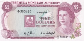 Bermuda, 5 Dollars, 1988, AUNC, p29d
Queen Elizabeth II. Potrait
Estimate: USD 125-250