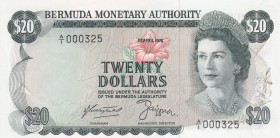 Bermuda, 20 Dollars, 1974, UNC, p31a
Queen Elizabeth II. Potrait
Estimate: USD 750-3.500