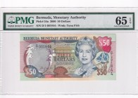 Bermuda, 50 Dollars, 2000, UNC, p54a
PMG 65 EPQ
Estimate: USD 150-300