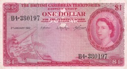 British Caribbean Territories, 1 Dollar, 1962, XF, p7c
Queen Elizabeth II. Potrait
Estimate: USD 50-100