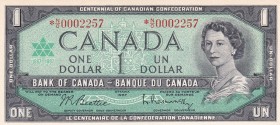 Canada, 1 Dollar, 1967, UNC, p84b, REPLACEMENT
Queen Elizabeth II. Potrait
Estimate: USD 30-60