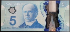 Canada, 5 Dollars, 2013, UNC, p106b
Polymer plastics banknote
Estimate: USD 10-20