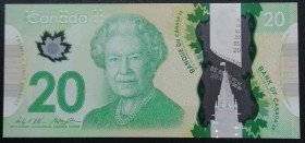 Canada, 20 Dollars, 2012, UNC, p108b
Queen Elizabeth II portrait, Polymer plastic banknote
Estimate: USD 25-50