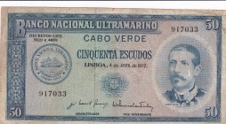 Cape Verde, 50 Escudos, 1972, VF, p53a
Estimate: USD 35-70