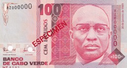 Cape Verde, 100 Escudos, 1989, UNC, p57s, SPECIMEN
Estimate: USD 50-100