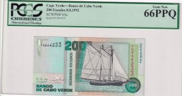 Cape Verde, 200 Escudos, 1992, UNC, p63a
PCGS 66 PPQ
Estimate: USD 35-70