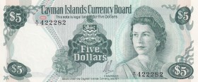 Cayman Islands, 5 Dollars, 1971, UNC, p2a
Queen Elizabeth II. Potrait
Estimate: USD 80-160
