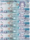 Cayman Islands, 1 Dollar, 2018, UNC, pNew, (Total 5 consecutive banknotes)
Queen Elizabeth II. Potrait
Estimate: USD 20-40