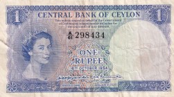 Ceylon, 1 Rupee, 1954, VF(+), p49b
Queen Elizabeth II. Potrait
Estimate: USD 25-50