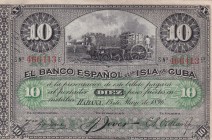 Cuba, 10 Pesos, 1896, XF, p49
Estimate: USD 10-20