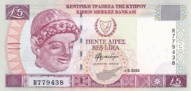 Cyprus, 5 Pounds, 2003, UNC, p61b
Estimate: USD 30-60