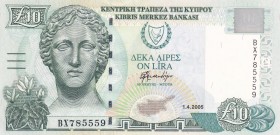 Cyprus, 10 Pounds, 2005, UNC, p62e
Estimate: USD 40-80