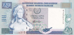 Cyprus, 20 Pounds, 2004, UNC, p63c
Estimate: USD 40-80