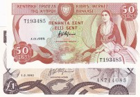 Cyprus, 50 Cents-1 Pound, 1989/1992, UNC, p52; p53, (Total 2 banknotes)
Estimate: USD 20-40