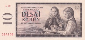 Czechoslovakia, 10 Korun, 1960, UNC, p88b
Estimate: USD 25-50