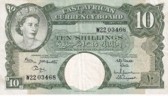 East Africa, 10 Shillings, 1962, XF(-), p42c
Queen Elizabeth II portrait, Polymer plastic banknote
Estimate: USD 75-150