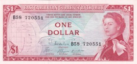East Caribbean States, 1 Dollar, 1965, AUNC(+), p13f
Queen Elizabeth II. Potrait
Estimate: USD 35-70