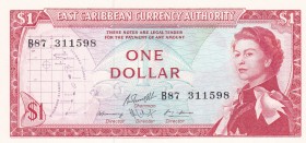 East Caribbean States, 1 Dollar, 1965, UNC, p13g
Queen Elizabeth II. Potrait
Estimate: USD 20-40