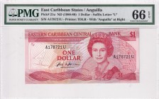 East Caribbean States, 1 Dollar, 1988/1989, UNC, p21u
PMG 66 EPQ, Queen Elizabeth II. Potrait
Estimate: USD 25-50