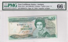 East Caribbean States, 5 Dollars, 1988/1993, UNC, p22a1
PMG 66 EPQ
Estimate: USD 50-100
