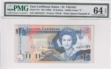 East Caribbean States, 10 Dollars, 1993, UNC, p27v
PMG 64 EPQ
Estimate: USD 40-80