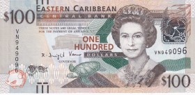 East Caribbean States, 100 Dollars, 2012, UNC, p55a
Queen Elizabeth II. Potrait
Estimate: USD 100-200
