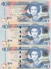 East Caribbean States, 10 Dollars, 2008/2015, UNC, p48;, (Total 3 banknotes)
p48, UNC; p52b(2), UNC; AUNC
Estimate: USD 25-50