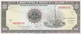 El Salvador, 100 Colones, 1988, XF, p137b
Estimate: USD 60-120