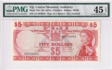 Fiji, 5 Dollars, 1974, XF, p73b
PMG 45 EPQ
Estimate: USD 150-300