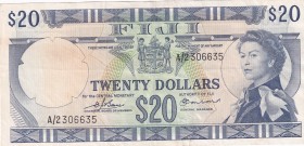 Fiji, 20 Dollars, 1974, XF, p75b
Queen Elizabeth II. Potrait
Estimate: USD 100-200