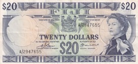 Fiji, 20 Dollars, 1974, XF(-), p75b
Queen Elizabeth II. Potrait
Estimate: USD 75-150