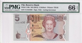 Fiji, 5 Dollars, 2012, UNC, p110b
PMG 66 EPQ, Queen Elizabeth II. Potrait
Estimate: USD 30-60