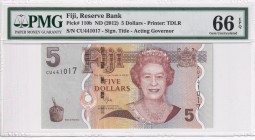 Fiji, 5 Dollars, 2012, UNC, p110b
PMG 66 EPQ
Estimate: USD 30-60