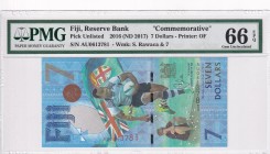 Fiji, 7 Dollars, 2017, UNC, p120a
PMG 66 EPQ
Estimate: USD 20-40