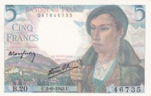 France, 5 Francs, 1943, UNC, p98a
Estimate: USD 40-80