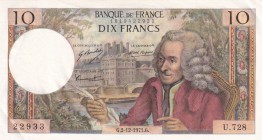 France, 10 Francs, 1971, AUNC(+), p147d
There is ripple.
Estimate: USD 25-50