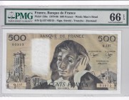 France, 500 Francs, 1979-86, UNC, p156e
PMG 66 EPQ
Estimate: USD 100-200