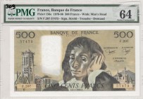 France, 500 Francs, 1979/1986, UNC, p156e
PMG 64
Estimate: USD 100-200