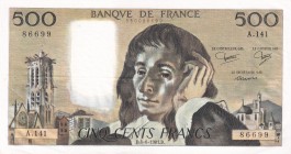 France, 500 Francs, 1981, XF, p156e
Estimate: USD 15-30