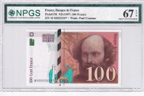France, 100 Francs, 1997, UNC, p158
NPGS 67 EPQ
Estimate: USD 75-150