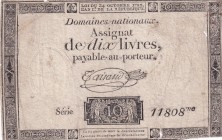 France, assignat, 10 Livres, 1791, FINE, pA51
Original Edition
Estimate: USD 20-40