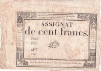 France, assignat, 100 Francs, 1795, FINE, pA78
Original Edition
Estimate: USD 20-40
