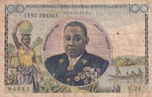 French Equatorial Africa, 100 Francs, 1957, FINE, p32
Estimate: USD 25-50