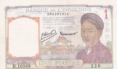 French Indo-China, 1 Piastre, 1946, AUNC, p54
There's a little tear in the curb.
Estimate: USD 10-20