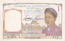 French Indo-China, 1 Piastre, 1936, XF, p54b
Estimate: USD 20-40
