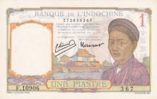 French Indo-China, 1 Piastre, 1946, UNC, p54c
Estimate: USD 20-40