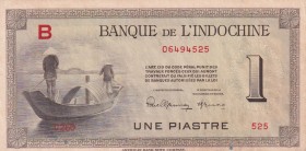 French Indo-China, 1 Piastre, 1945, UNC(-), p76a
There is yellowing on the border.
Estimate: USD 20-40