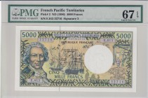 French Pacific Territories, 5.000 Francs, 1996, UNC, p3
PMG 67 EPQ, High condition
Estimate: USD 200-400
